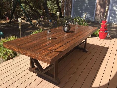 DIY Large Outdoor Dining Table - Seats 10-12