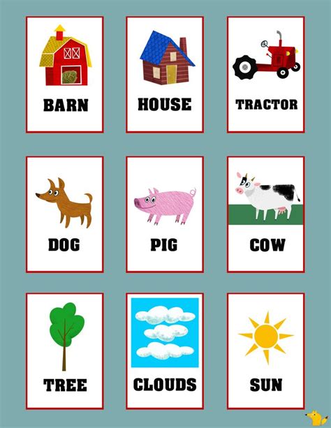 flashcards for toddlers to teach simple words #flashcards #kids #farm | Flashcards for toddlers ...