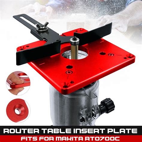 Buy RT0700C Aluminum Router Table Insert Plate 120x120mm Trimming Machine W/ Screws at ...