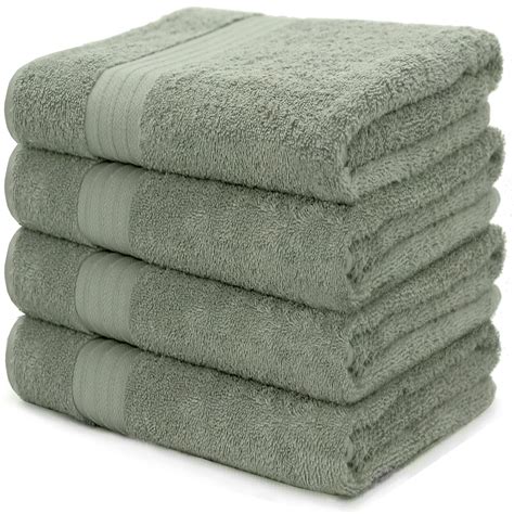 4-Piece Bath Towels Set for Bathroom, Spa & Hotel Quality | 100% Cotton Turkish Towels ...