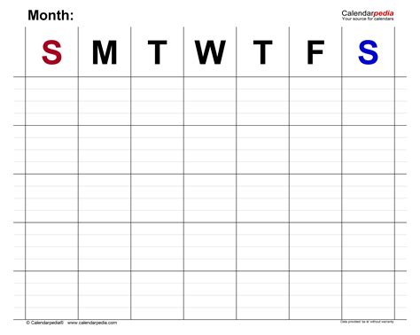 Monthly Planner Templates for Microsoft Word