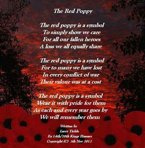 memorial day poppies poem Best and most beautiful things . . . .must be felt with the heart ...