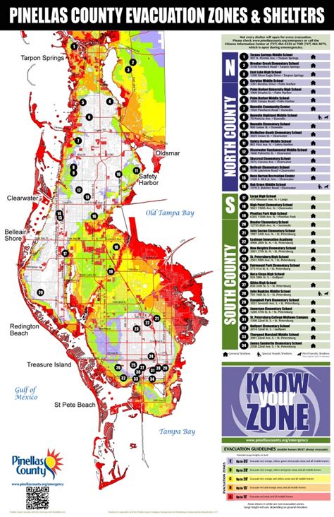 Pinellas County Evacuation Routes For Hurricane Irma | Tampa Bay - Florida Evacuation Route Map ...