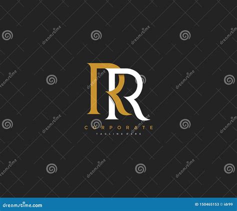 Elegant RR Letter Linked Monogram Logo Design Stock Vector ...