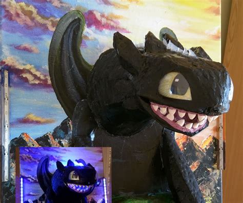 Toothless 3D Illuminated Painting : 4 Steps (with Pictures) - Instructables