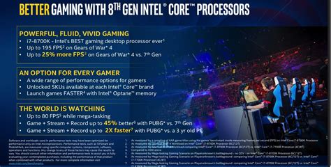 Intel launches 8th-gen Core desktop chips, claims the Core i7-8700K is its best gaming chip ever ...