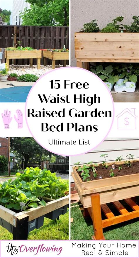 15 Free Waist High Raised Garden Bed Plans