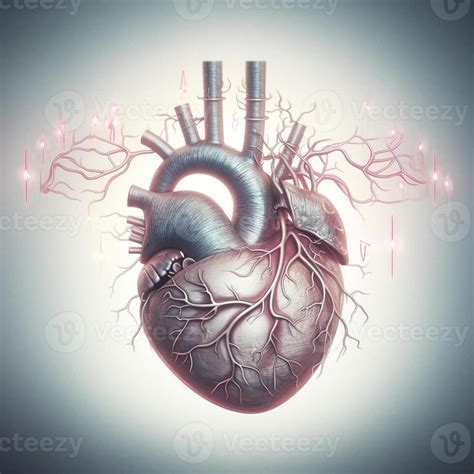 A realistic human heart and organic human anatomy floating 29636986 Stock Photo at Vecteezy