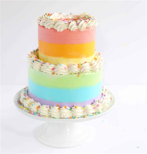 Pastel Rainbow Cake | i am baker