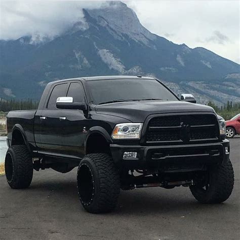 Blacked Out Ram 2500 Cummins Turbo Diesel Mega Cab Lifted Truck