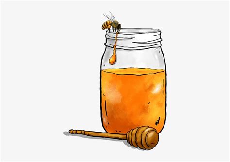 Mason Jar Clipart Honey - Mason Jar Of Honey Clipart Transparent PNG - 371x500 - Free Download ...