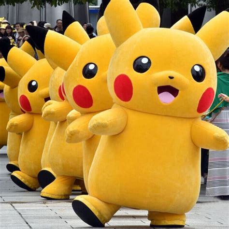 Adult Advertising Dress Fancy Pikachu Pokemon Go Halloween Party Costume Cosplay | eBay