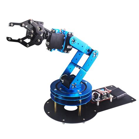 Buy Robotic Arm Kit 6DOF Programming Robot Arm with 5 Servo, Handle, Mechanical Claw and More ...