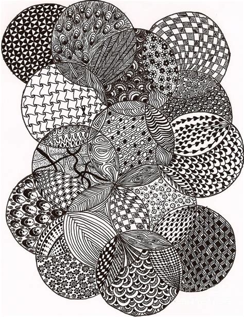 Circles Drawing - Circles Fine Art Print | Circle drawing, Zentangle drawings, Tangle art