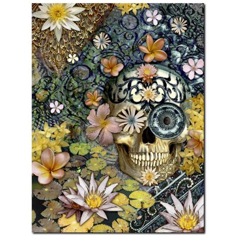 Floral Sugar Skull - Canvas Print - Solid Surface with Fully Finished – Fusion Idol Arts