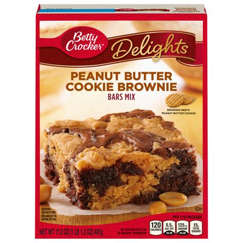 Save on Betty Crocker Delights Peanut Butter Cookie Brownie Bars Mix Order Online Delivery ...