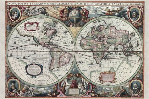 A New and Accurate Map of the World by Hondius - Masterful Historic Map c.1630 - Posters & Prints