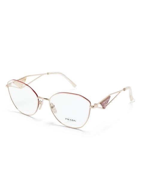 Prada Eyewear triangle-logo Glasses - Farfetch