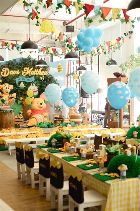 Winnie the Pooh birthday party,Winnie the pooh cake smash,Winnie the pooh 1st Birthday party ...