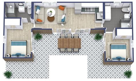 Floor Plan 2 Bedroom Tiny House Interior | Viewfloor.co