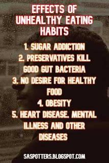 SA Spotters: Unhealthy eating habits causes and effects