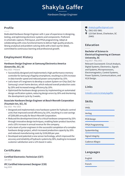 Top 16 Hardware Design Engineer Resume Objective Examples