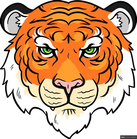 How To Draw An Easy Tiger Face | Easy.rjuuc.edu.np