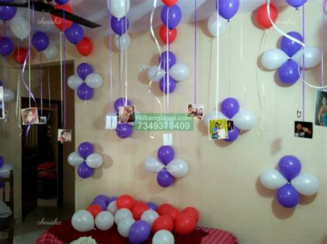 purple white and red color birthday decoration - Catering services in Bangalore, Best caterers ...