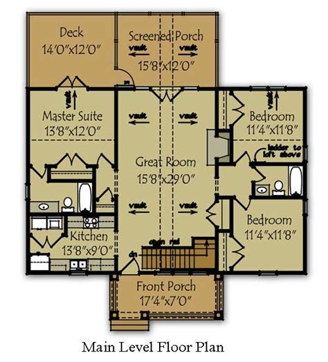 3 Bedroom Lake Cabin Floor Plan | Max Fulbright Designs