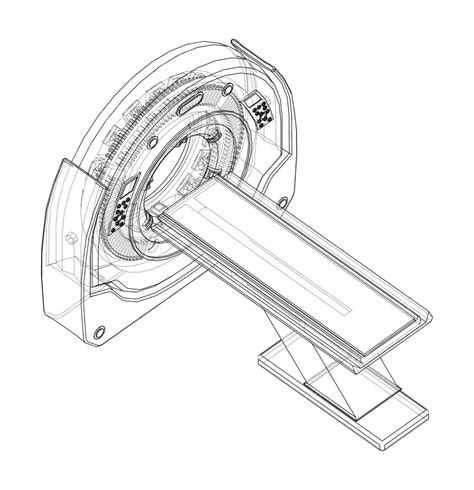 Ct Scannermri Machine Vector Scan Drawing Computer Vector, Scan, Drawing, Computer PNG and ...