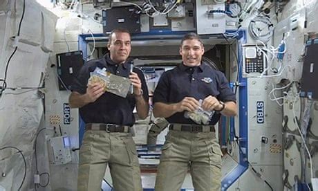 ISS crew over the moon with new gourmet menu | International Space Station | The Guardian