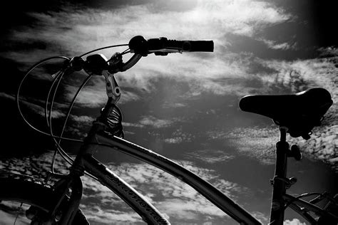 Bicycle black and white Silhouette Photograph by Brigitta Diaz - Pixels