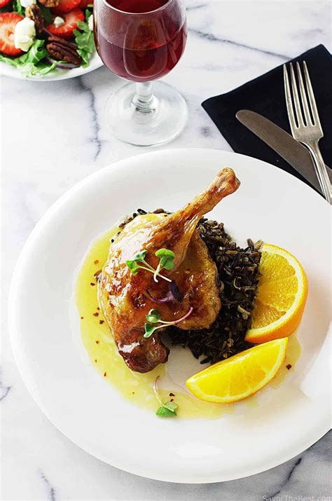 Roasted Duck Legs with Orange Sauce and Wild Rice - Savor the Best Duck Recipes, Wine Recipes ...