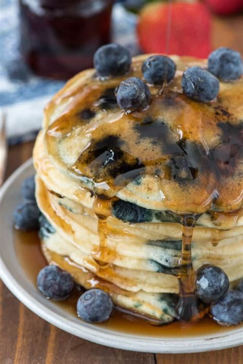 Fluffy Blueberry Pancakes - Crazy for Crust