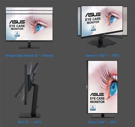 ASUS VA27DQSB Eye Care Monitor 27 inch, FHD (Full HD 1920 x 1080), IPS, Frameless, 75Hz ...