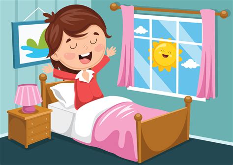 Girl Waking Up 1130663 Vector Art at Vecteezy