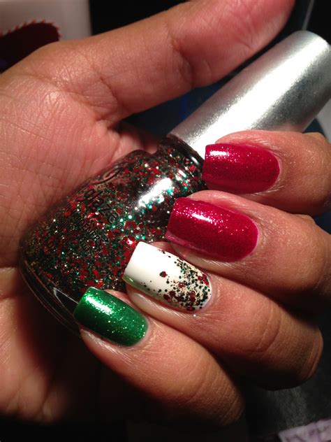 Christmas Nails Simple Squoval