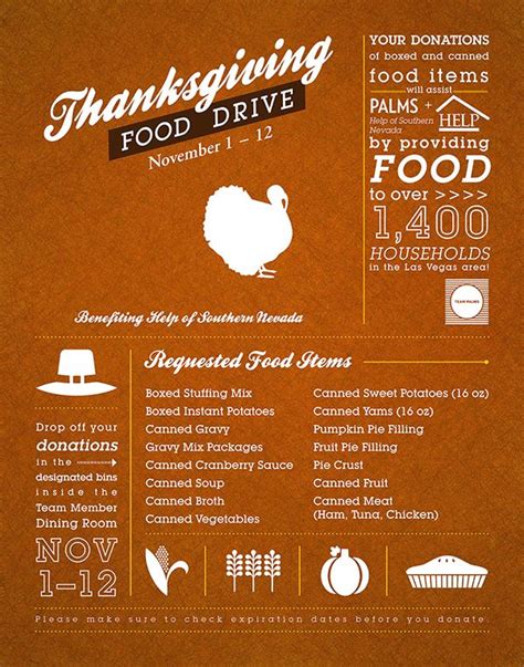 Thanksgiving Food Drive Flyer - Foods Details