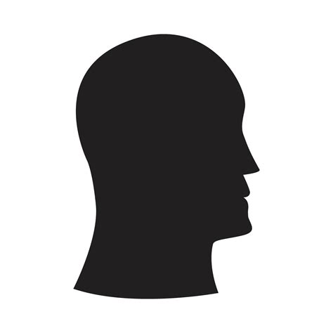 silhouette of head icon side view black 25421623 Vector Art at Vecteezy