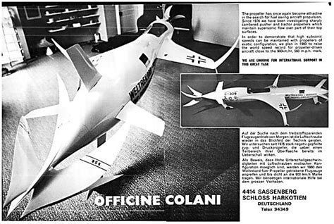 What are the aerodynamic design principles behind the "supersonic" propeller of Luigi Colani's C ...