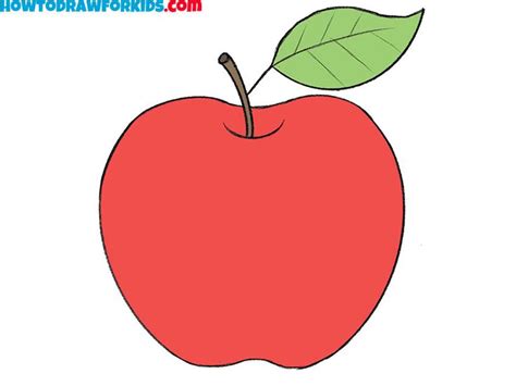 How to Draw an Apple - Easy Drawing Tutorial For Kids in 2022 | Drawing tutorial easy, Drawing ...