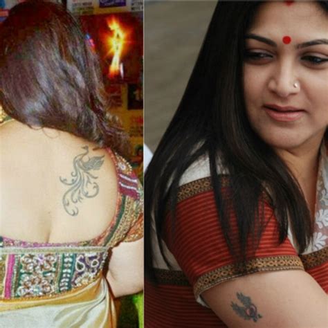 Khushboo | Tamil heroines who have beautiful tattoos!