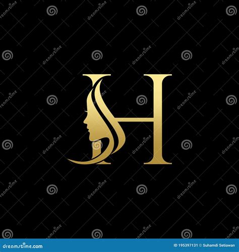 Letter H Beauty Women Face Logo Design Vector Stock Vector - Illustration of design, hairstyle ...