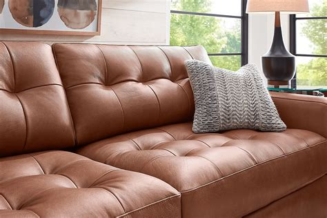 Messina Brown Leather Sofa | Rooms to Go