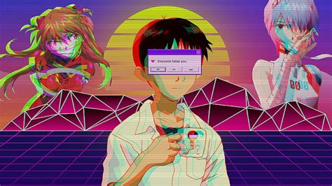 HD wallpaper: Evangelion, Neon Genesis Evangelion, Vaporwave | Wallpaper Flare