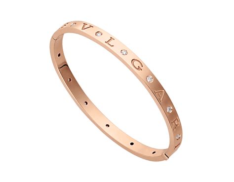 Rose gold BVLGARI BVLGARI Bracelet with 0.44 ct Diamonds | Bulgari Official Store