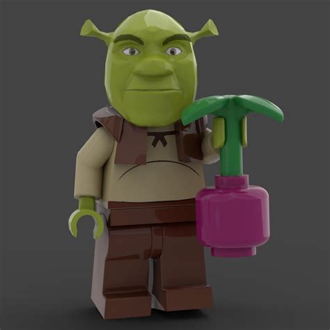 I made a lego Shrek minifigure! : lego