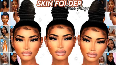 MY ENTIRE SKIN CC FOLDER | The Sims 4 | BEST BLACK/URBAN SIMS 4 CC | Sim Download + CC Links ...