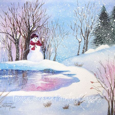 Snowman - Louise Jackson Painting Classes