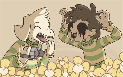 Chara and Asriel by y0rshee on DeviantArt